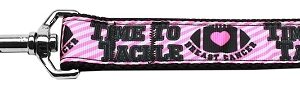 Tackle Breast Cancer Nylon Dog Leash 3/8 inch wide 4ft Long