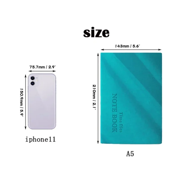 A192933e4ffe14d5eaee2361e192a2fc2N.webp Color: black - Grid Notebook A5,Travelers Journals School Office Meeting Record 80GSM/264 Pages Checkered Paper Notepad Handbook Agenda 2024/25