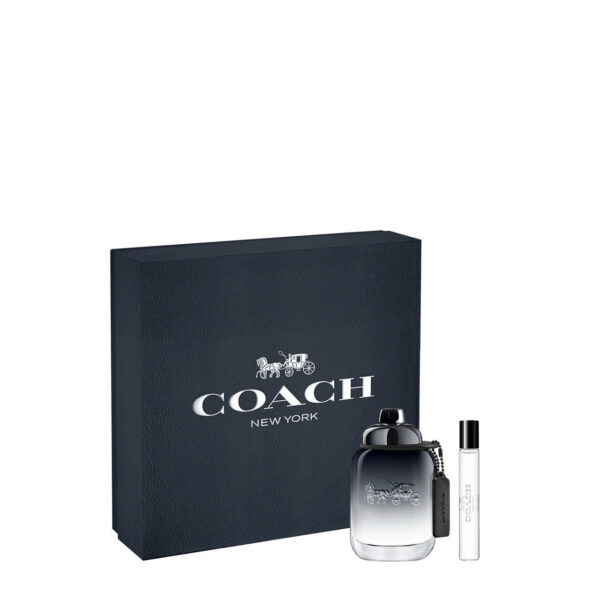COACH NEW YORK 2 PCS SET FOR MEN: 2 OZ EAU DE TOILETTE SPRAY + 0.25 EAU DE TOILETTE SPRAY