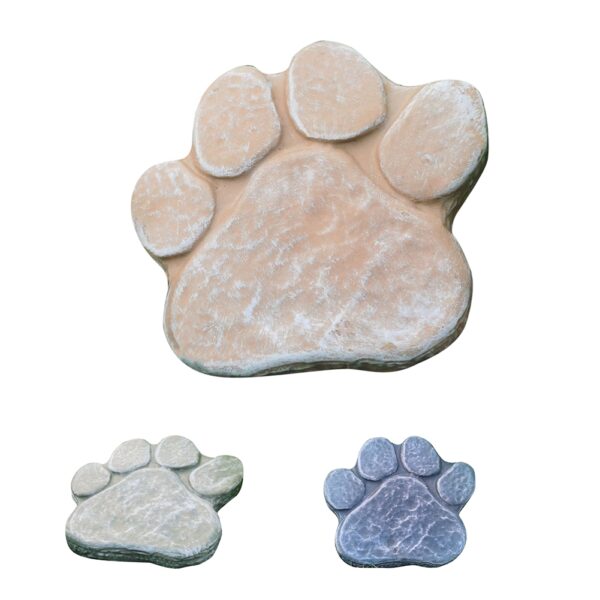 Outdoor Resin Pawprint Remembrance Tombstone With 4x3 Inch Personalized Picture Frame Pet Memorial Gifts For Lawn Backyard Courtyard green product without words