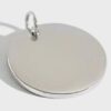 Clean Slate Geometry Round Personalized 925 Sterling Silver DIY Pendant