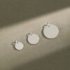 Clean Slate Geometry Round Personalized 925 Sterling Silver DIY Pendant