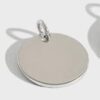 Clean Slate Geometry Round Personalized 925 Sterling Silver DIY Pendant