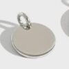 Clean Slate Geometry Round Personalized 925 Sterling Silver DIY Pendant
