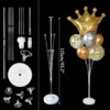 Color: iridescent - 7Tubes Balloons Stand Balloon Holder Column Confetti Balloon Baby Shower Kids Birthday Party Wedding Decoration Supplies