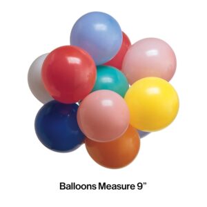 Balloons ROUND 9 20/Pkg-Assorted Colors (Pack OF 6)