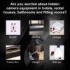 Portable Anti Spy Camera Detector Anti-theft Alarm Surveillance Anti-candid Infrared Scanner Detector S100 Black