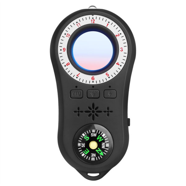 Portable Anti Spy Camera Detector Anti-theft Alarm Surveillance Anti-candid Infrared Scanner Detector S100 Black