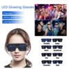 S01d4b40c95bc47848e2b5b90997d8bc97-1.webp Color: Green - LED Glasses Party Luminous Glasses USB Charge Neon Glass Glowing Christmas Flashing Light Glow Sunglasses Holiday Party Supplies