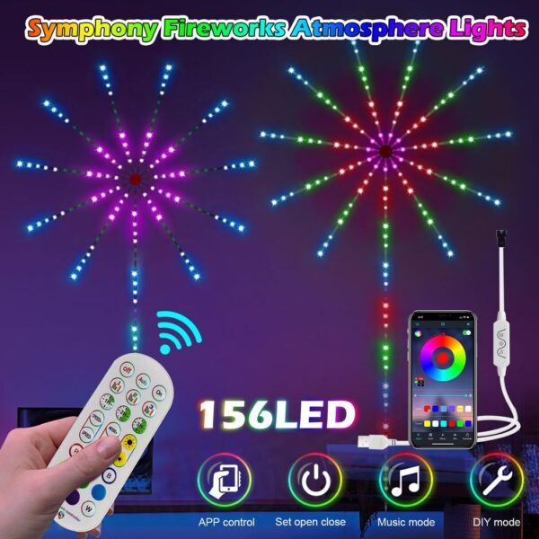 Divorce Party Glow Up with LED Firework Strip Lights - Music Sync App and Remote