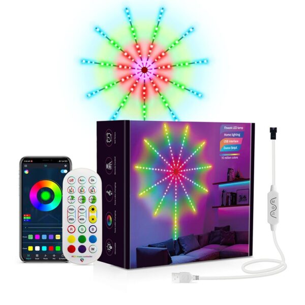 Divorce Party Glow Up with LED Firework Strip Lights - Music Sync App and Remote