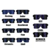 S40265408c0834f9fa9ca54eb817c94aeV.webp Color: Green - LED Glasses Party Luminous Glasses USB Charge Neon Glass Glowing Christmas Flashing Light Glow Sunglasses Holiday Party Supplies