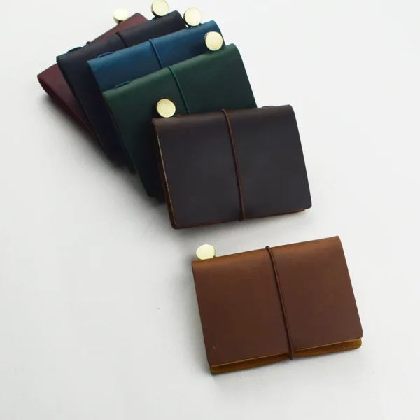 Color: Coffee - 1pc Leather Pocket Notebook 60 Blank Inner Pages Note Book for Sketching, Quoting, Notes & Journals