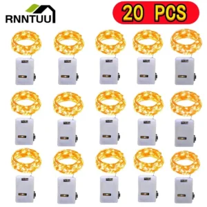 White W/ Battery Led String Lights Copper Silver Wire Garland Light Fairy Lights Party Decoration