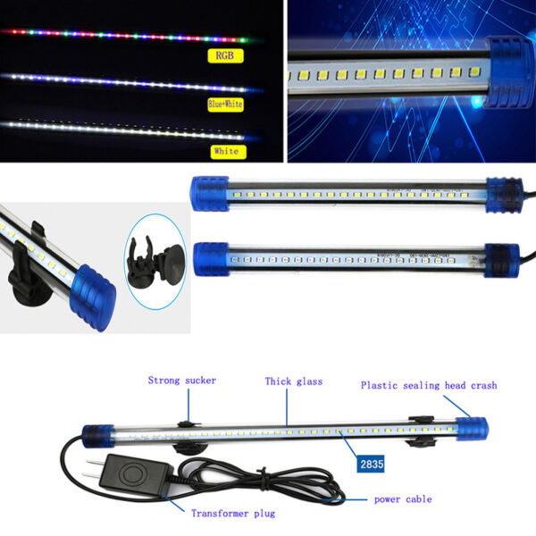 1043854_25941141.jpg Aquarium Waterproof LED Light Bar Tank Fish Submersible Down Light Tropical Aquarium Product 2.5W20CM