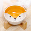Biaural ceramic pet bowl