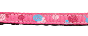 Lollipops Nylon Ribbon Leash Bright Pink 3/8 inch wide 4ft Long