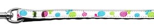 Lollipops Nylon Ribbon Leash White 3/8 inch wide 4ft Long