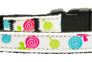 Lollipops Nylon Ribbon Collar White Cat Safety