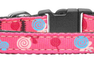 Lollipops Nylon Ribbon Collar Bright Pink X-Small
