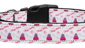 Cakes and Wishes Nylon Dog Collar SM