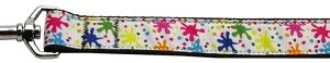 Splatter Paint Nylon Dog Leash 5/8 inch wide 4ft Long