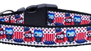 Proud Owls Nylon Ribbon Dog Collars Large