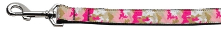 125-093-5806.jpg Pink Camo Nylon Dog Leash 5/8 inch wide 6ft Long