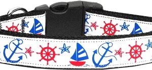 Anchors Away Dog Collar Medium