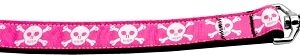 Pink Skulls Nylon Dog Leash 5/8 inch wide 4ft Long