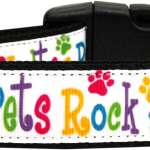 Shelter Pets Rock Nylon Dog Collars Large