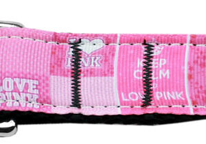 I Heart Pink Nylon Dog Leash 3/8 inch wide 4ft Long