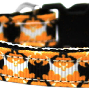 Bat Argyle Nylon Dog Collar XS