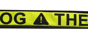 Therapy Dog Caution Tape Nylon Pet Leash 5/8in by 6ft