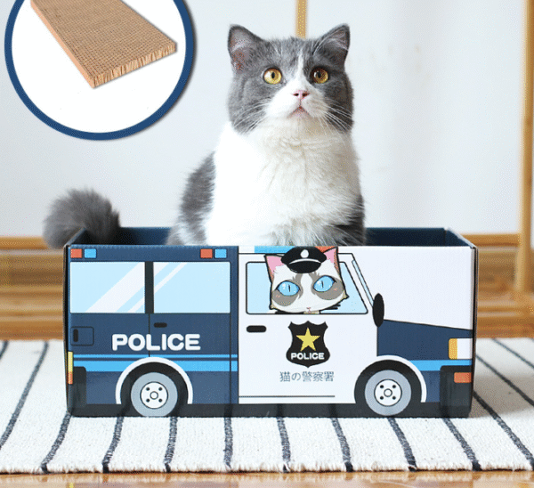 Color: Police car - Cat scratch board toy