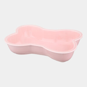 Color: Pink, style: Bowl - Anti-overturning Ceramic Protective Cervical Spine Large Pet Bowl