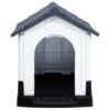Dog House Grey, White, Black Polypropylene Small Durable