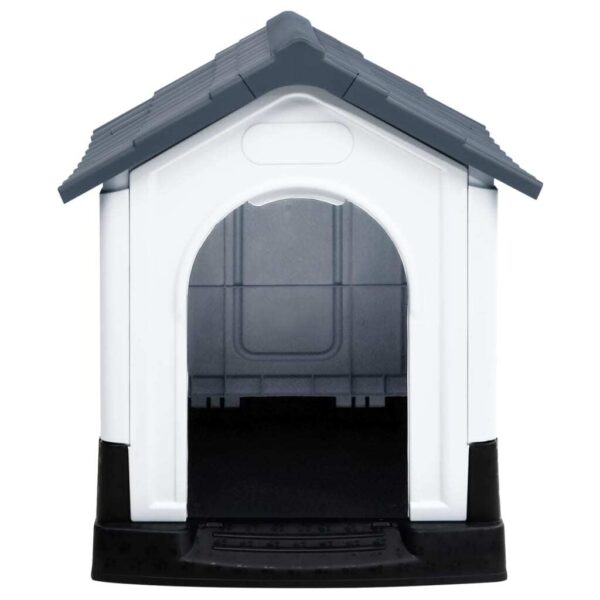 Dog House Grey, White, Black Polypropylene Small Durable