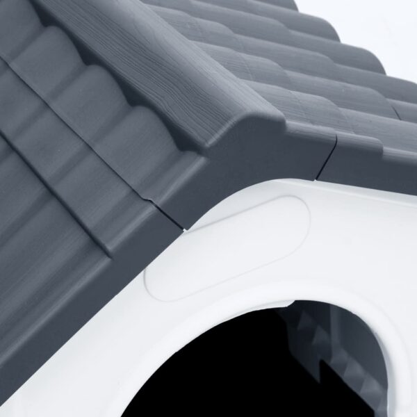 Dog House Grey, White, Black Polypropylene Small Durable