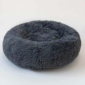 Color: Dark Grey, Size: 80cm - Can Be Removed And Washed Deep Round Plush Pet Nest