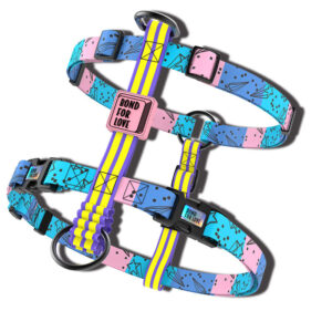 Color: Blue, Size: XL - Dog Chest Harness Vest Collar Pet Large Dog Explosion-Proof Okinawa Leash Strap