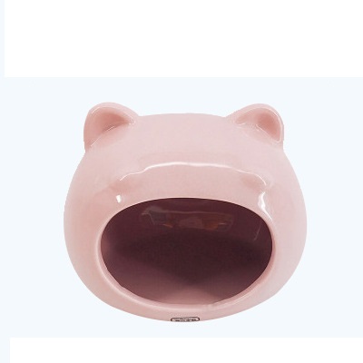 Color: Big fat pink - Sleeping SmallHouse Hamster House Sleeping Nest Ceramic Hest Squirrel House