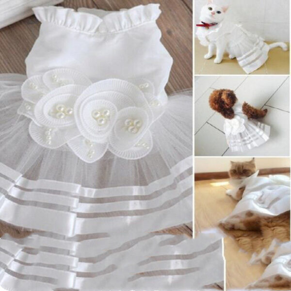 Color: A1A, Size: XL - Various Luxury Princess Pet Dog Wedding Dress Cat Dress Puppy Skirt Clothes Pet Skirt Bride Costume Supplies