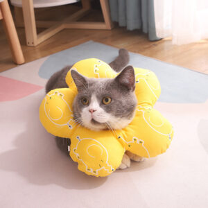 Color: Yellow, Size: S - Cat Supplies Anti-bite And Anti-licking Shame Collar Pet Cat Collar Neck Headgear