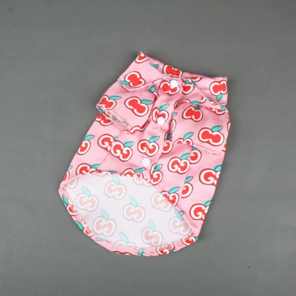 1623122071851.jpg style: B, Pet size: L - Tide Brand Pet Clothes Thin Silk G Home Powder Apple Shirt Method Teddy Schnauzer Fashion Leisure