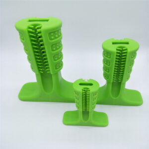 Color: Green, Size: Small dog toothbrush - Amazon Hot Sale Hot Sale Dog Toothbrush Dog Supplies Molar Rod Pet Rubber Molar Tooth Cleaning Toy
