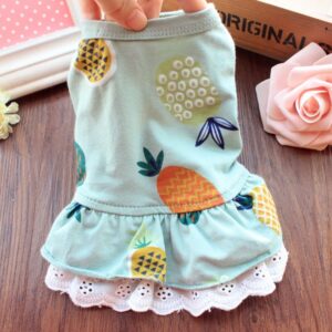 style: Green skirt, Size: XL - Summer Thin Pet Skirt Dog Clothes Teddy Hiromi Bichon Small Dog Princess Skirt T-shirt Cat Clothes