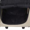 Pet Carrier Beige Polyester and Metal Suitable for small pets