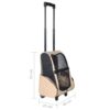 Pet Carrier Beige Polyester and Metal Suitable for small pets
