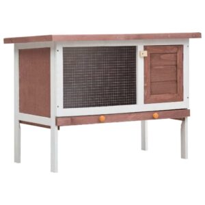 Rabbit Hutch Brown Solid pine wood One size Rabbit Hutch